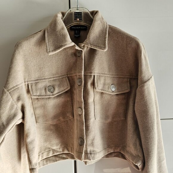 Stone Beige Cropped Jacket Shaket 🎁 - Picture 2 of 7